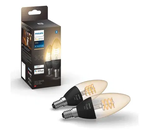 LED osvetlenie Philips SADA 2x LED Stmievateľná žiarovka Philips Hue WHITE FILAMENT E14/4,5W/230V 2100K 
