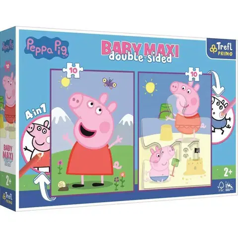 Hračky puzzle TREFL - Puzzle Baby MAXI 2x10 - Peppa Pig
