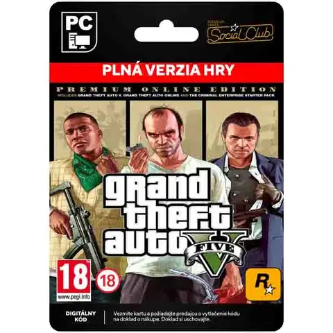 Hry na PC Grand Theft Auto 5 (Premium Online Edition) [Social Club]