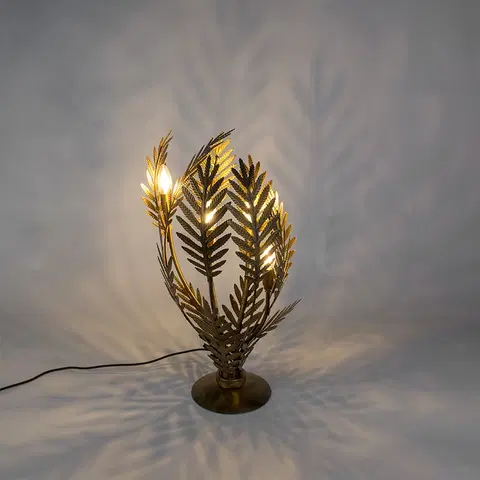 Stolove lampy Vintage stolná lampa veľká zlatá - Botanica