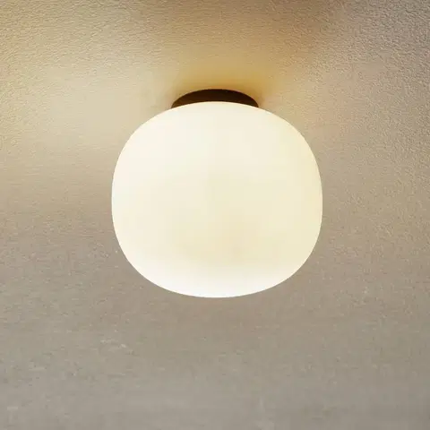 Stropné svietidlá miloox by Sforzin Stropné svietidlo Bombo z mliečneho skla Ø 19 cm