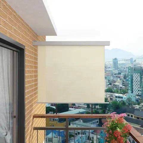 Vonkajšie a balkónové zásteny Balkónová zástena 150x200 cm Dekorhome Krémová