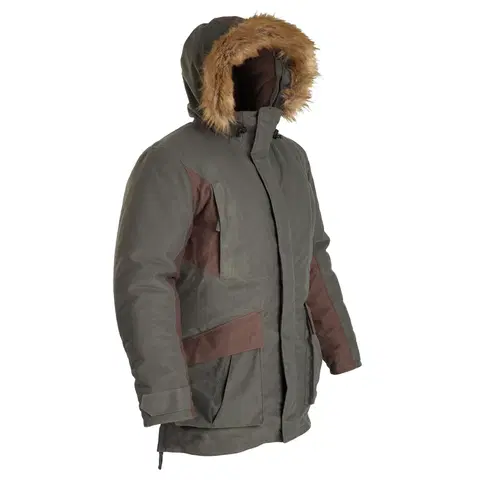 bundy a vesty Hrejivá nepremokavá bunda 100 do -20 °C zelená