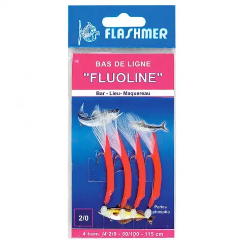 rybolov Nadväzec Fluoline so 4 háčikmi č. 2/0 na morský rybolov