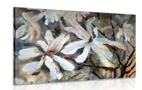 Obrazy kvetov Obraz rozkvitnutý akvarelový strom