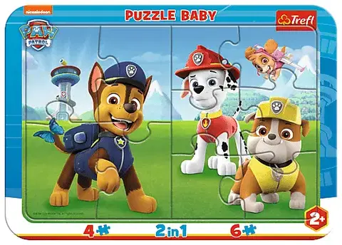 Hračky puzzle TREFL - Baby puzzle s rámčekom - Paw Patrol