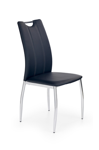 Jedálenské stoličky HALMAR K187 jedálenská stolička čierna / chróm