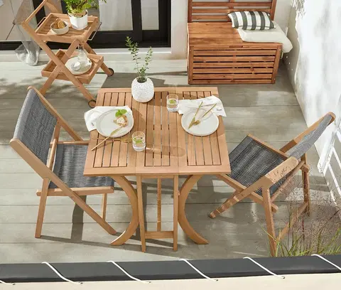 Outdoor Furniture Sets Súprava sklápacieho balkónového nábytku »Lenja« s textilným výpletom