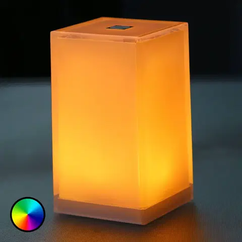 SmartHome vonkajšie dekoratívne svietidlá Smart&Green Stolná lampa Cub v balení po 6 ks, ovládaná aplikáciou, RGBW