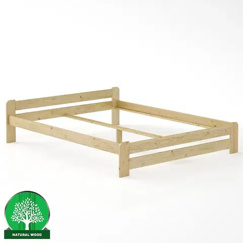 Drevené postele Posteľ borovica LK099–160x200 surová