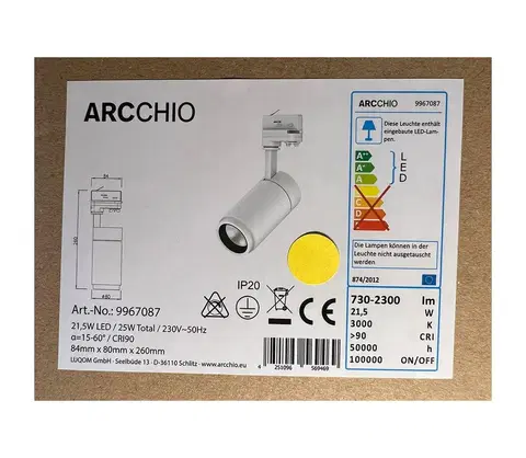 Svietidlá Arcchio Arcchio - LED Bodové svietidlo do lištového systému NANNA LED/21,5W/230V 