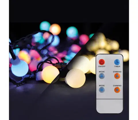 Vianočné dekorácie Brilagi Brilagi - LED RGBW Vianočná vonkajšia reťaz 200xLED/8 funkcií 25m IP44 + DO 