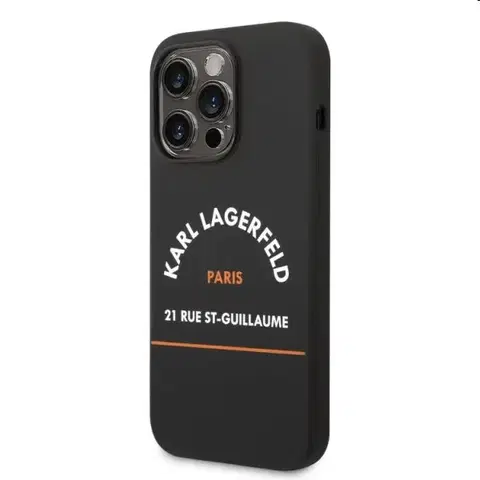 Puzdrá na mobilné telefóny Zadný kryt Karl Lagerfeld Rue St Guillaume pre Apple iPhone 14 Pro Max, čierna 57983111432