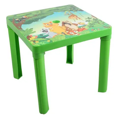 Hračky na záhradu STAR PLUS - Detský záhradný nábytok - Plastový stôl zelený