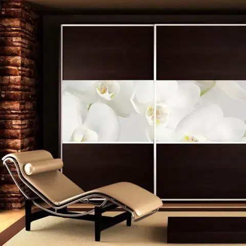Tapety na nábytok Nálepky na skriňu - BIELA orchidea