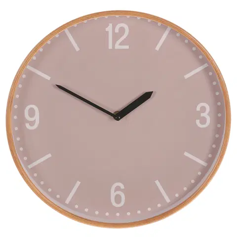 Hodiny Nástenné hodiny Simplex béžová, pr. 32 cm, MDF
