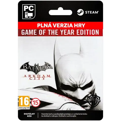 Hry na PC Batman: Arkham City (Game of the Year Edition) [Steam]
