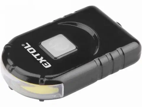 Čelovky EXTOL LIGHT Svietidlo 1W COB LED s klipom, 160lm, 0,5Ah Li-po, USB nabíjanie