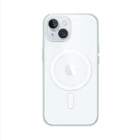 Puzdrá na mobilné telefóny Zadný kryt Apple iPhone 15 s MagSafe, transparentná MT203ZMA