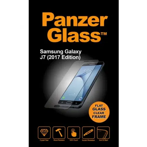 Tvrdené sklá pre mobilné telefóny Ochranné temperované sklo PanzerGlass na celý displej pre Samsung Galaxy J7 (2017) - J730F 7128