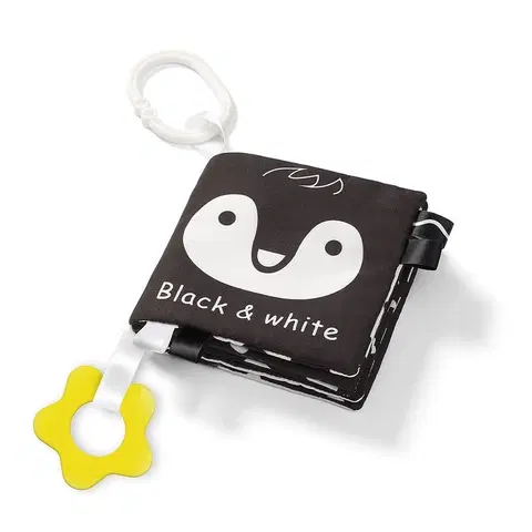 Náučné hračky BABYONO - Detská senzorická knižka BLACK&WHITE