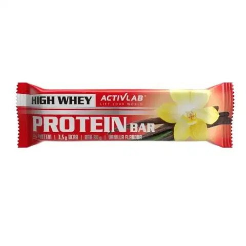 Proteínové tyčinky ActivLab Proteínová tyčinka High Whey 24 x 80 g vanilka
