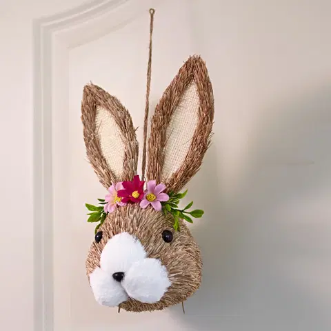 Drobné dekorácie a doplnky Dekorácia "Zajačica s kvetmi"