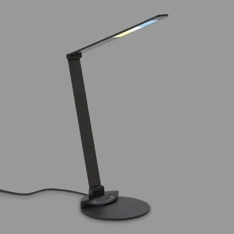 Stolové lampy na písací stôl Briloner Stolová LED lampa Haiti touchdim CCT čierna