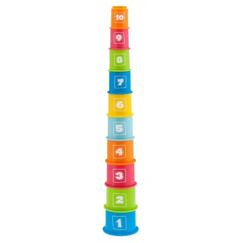 Náučné hračky CHICCO - Poháriky stohovacie s číslami 9m+