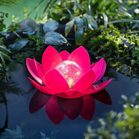 Vonkajšie osvetlenie Solárne plávajúce dekorácie Lotus
