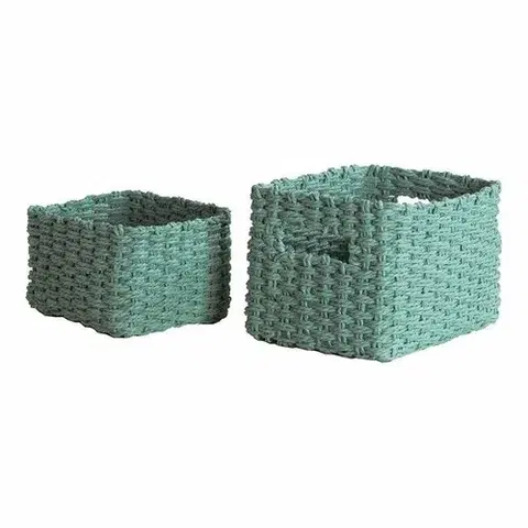 Úložné boxy Compactor Set pletených košíkov Compactor Lisou, 2-dielny - zelený AQUA