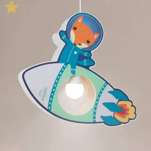Závesné svietidlá Elobra Raketové závesné svetlo Little Astronauts