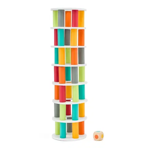 Drevené hračky Woody Balančná hra Pisa veža