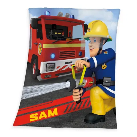 Detské deky Herding Detská deka Požiarnik Sam, 130 x 160 cm