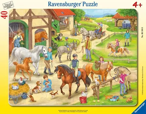 Hračky puzzle RAVENSBURGER - Na konskej farme 40 dielikov