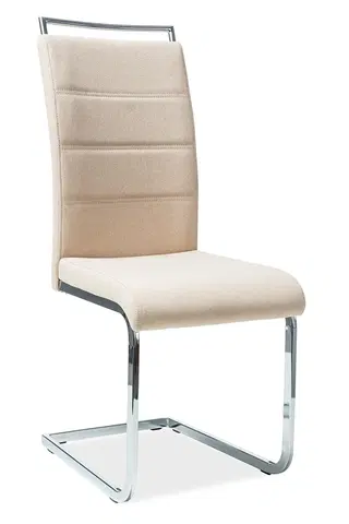 Jedálenské stoličky SIGNAL H-441 jedálenská stolička béžová / chróm