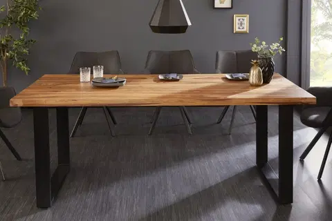 Jedálenské stoly Jedálenský stôl THOR SHEESHAM Dekorhome 160x90x77 cm
