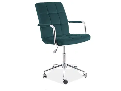 Kancelárske stoličky Signal Kancelárska stolička Q-022 zamat zelená bluvel 78