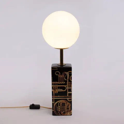 Stolové lampy SELETTI Stolová LED lampa Toiletpaper s motívom trúbky