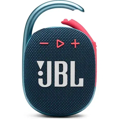 Reprosústavy a reproduktory JBL Clip 4 bezdrôtový prenosný reproduktor, modrá/korálová JBLCLIP4BLUP
