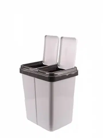 Odpadkové koše Kinekus Dvojdielny odpadkový kôš na separovaný odpad, plastový, DUOBIN