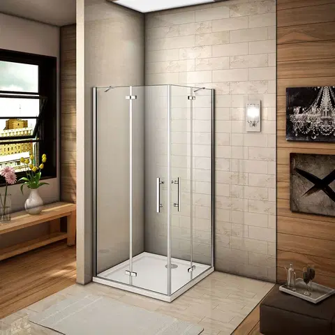 Sprchovacie kúty H K - Štvorcový sprchovací kút MELODY F5 R76, 76x76 cm s jednokrídlovými dverami, rohový vstup SE-MELODYF5R76