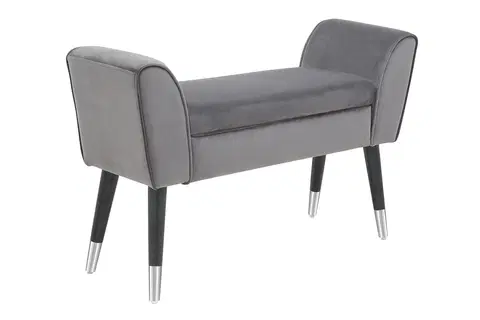 Lavice do jedálne LuxD Dizajnová lavica Dafina 90 cm sivý zamat