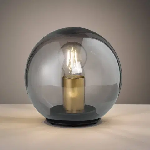 Lampy na nočný stolík FISCHER & HONSEL Stolná lampa Dini s guľovým tienidlom zo skla 20cm