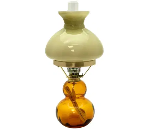 Lampy Floriánova huť Petrolejová lampa ZUZANA 43 cm amber 