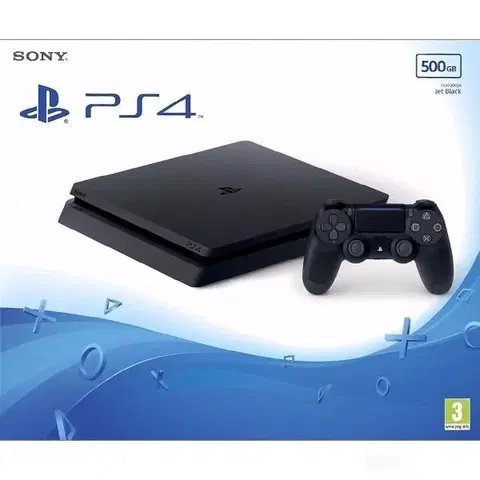 Hry na Playstation 4 Sony PlayStation 4 Slim 500GB, jet black CUH-2216A