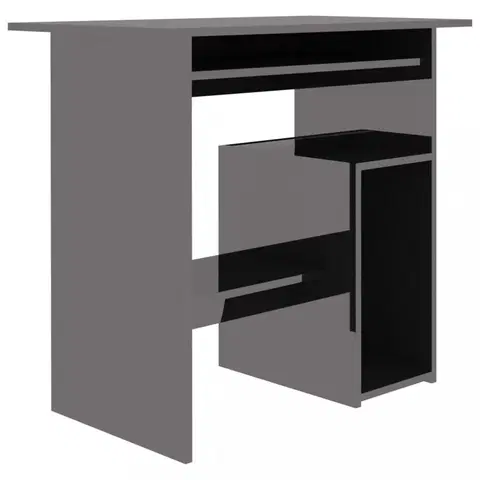 Pracovné stoly Počítačový stôl 80x45 cm Dekorhome Sivá lesk