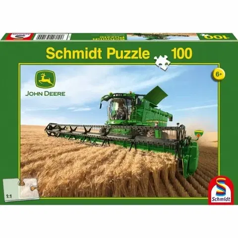 Puzzle Schmidt Kombajn John Deere S690 100 dielov puzzle