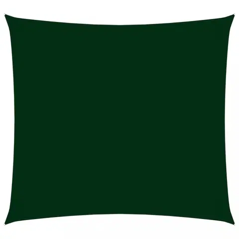 Stínící textilie Tieniaca plachta štvorcová 5 x 5 m oxfordská látka Dekorhome Tmavo zelená