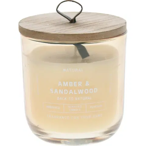 Dekoratívne sviečky Svíčka ve skle Back to natural, Amber & Sandalwood, 250 g